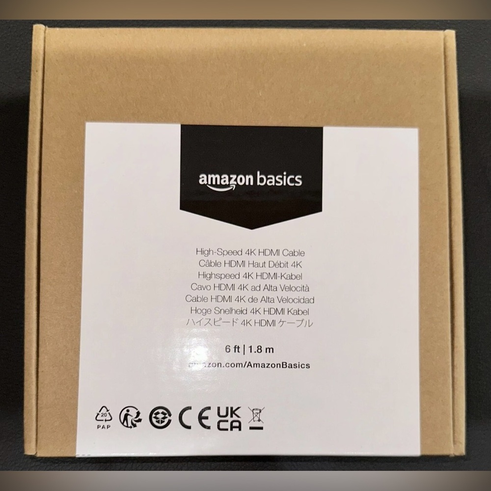 *SEALED* Amazon Basics High-Speed 4K HDMI Cable 6ft 1.8m